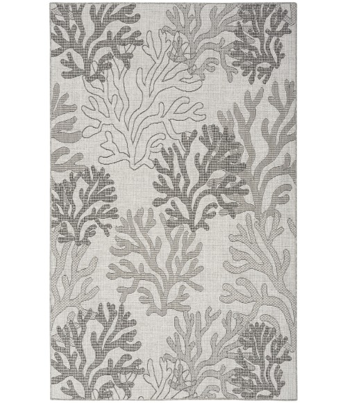 Nourison Garden Oasis Grey GOA05 5 ft. X 7 ft. Rectangle Rug