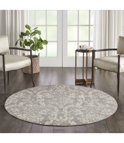 Nourison Jubilant - Jub09 Grey Area Rug 5 ft. 3 X Round
