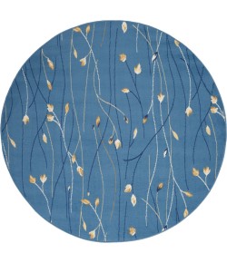 Nourison Grafix - Grf15 Light Blue Area Rug 5 ft. 3 X Round