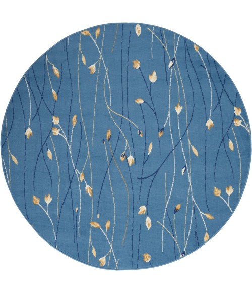 Nourison Grafix Round Area Rug GRF15-Light Blue