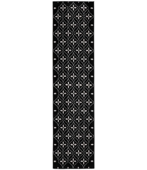 Nourison Home Nourison Essentials Black Ivory NRE04 2 ft. 2 in. X 7 ft. 6 in. Rectangle Rug