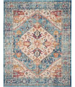 Nourison Passion - Psn23 Ivory Light Blue Area Rug 6 ft. 7 X 9 ft. 6 Rectangle