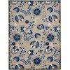 Nourison Aloha - Alh17 Natural Blue Area Rug 7 ft. X 10 ft. Rectangle