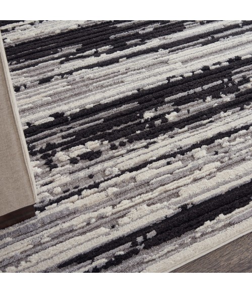 Nourison TEXTURED CONTEMPORARY Area Rug Nourison Textured Contemporary Area Rug TEC02-Ivory/Charcoal