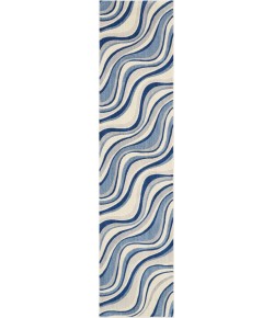Nourison Somerset - St81 Ivory Blue Area Rug 2 ft. 3 X 10 ft. Rectangle