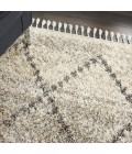 Nourison Scandinavian Shag Ivory/Grey SCN01 4 ft. X 6 ft. Rect. Rug