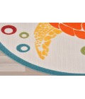 Nourison Aloha Teal Multi ALH27 5 ft. 3 in. Round Rug