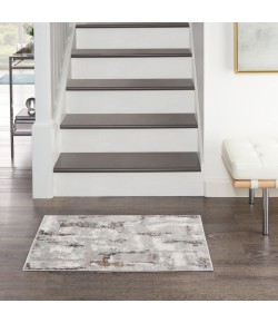 Nourison Elation - Etn06 Grey Ivory Area Rug 2 ft. X 3 ft. Rectangle
