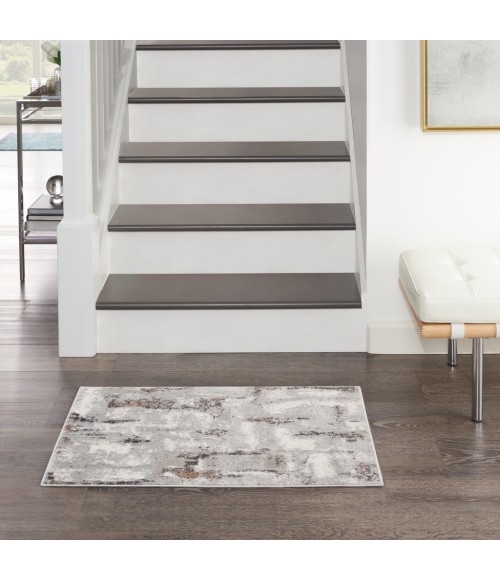 Nourison Elation Area Rug ETN06-Grey Ivory