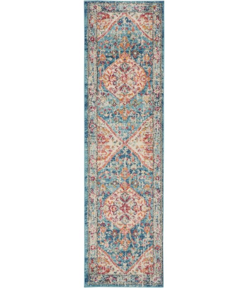 Nourison Passion Runner Area Rug PSN23-Ivory/Light Blue
