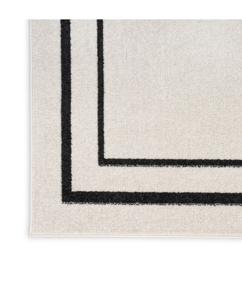 Nourison Nourison Essentials Area Rug Nourison Nourison Essentials Area Rug NRE02 Ivory/Black