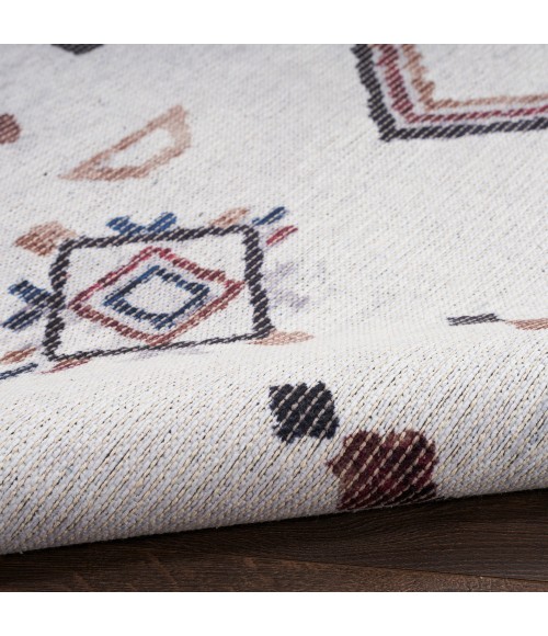 Nicole Curtis Machine Washable Series 1 Area Rug SR108 Ivory/Multi