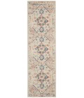 Nourison Tranquil Area Rug TRA06 Ivory/Multicolor 2'3" x 7'3"