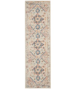 Nourison Tranquil(Traql) - Tra06 Ivory Multicolor Area Rug 2 ft. 3 in. X 7 ft. 3 in. Runner