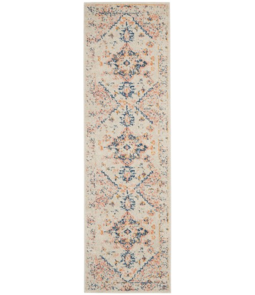 Nourison Tranquil Area Rug TRA06 Ivory/Multicolor 2'3" x 7'3"