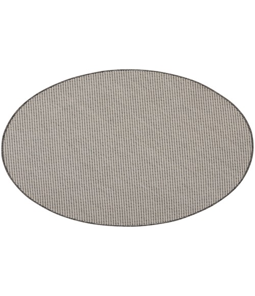Nourison Courtyard Ivory/Charcoal COU01 4 ft. Round Rug