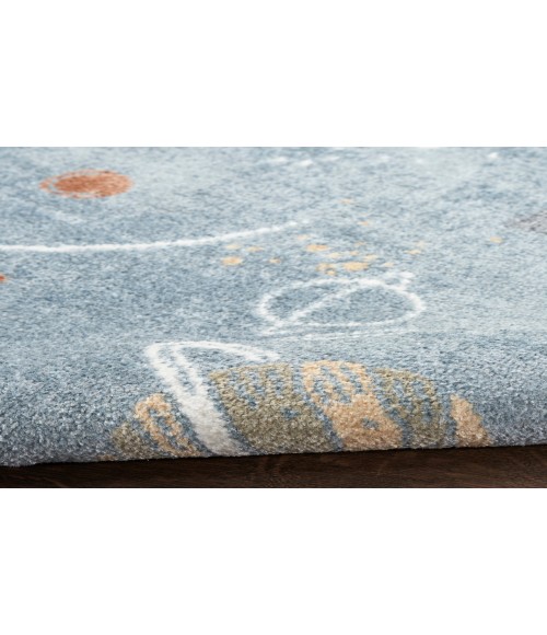 Nourison Astra Machine Washable Blue Multicolor ASW18 6 ft. 7 in. X 9 ft. Rectangle Rug