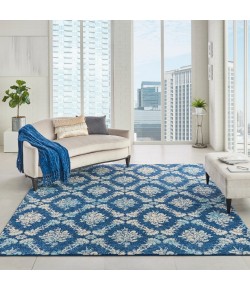 Nourison Tranquil(Traql) - Tra09 Navy Light Blue Area Rug 8 ft. X 10 ft. Rectangle