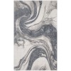 Nourison Astra Machine Washable Ivory Grey ASW15 4 ft. X 6 ft. Rectangle Rug