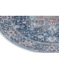 Nicole Curtis Machine Washable Series 1 Ivory Navy SR101 5 ft. 3 in. Round Rug