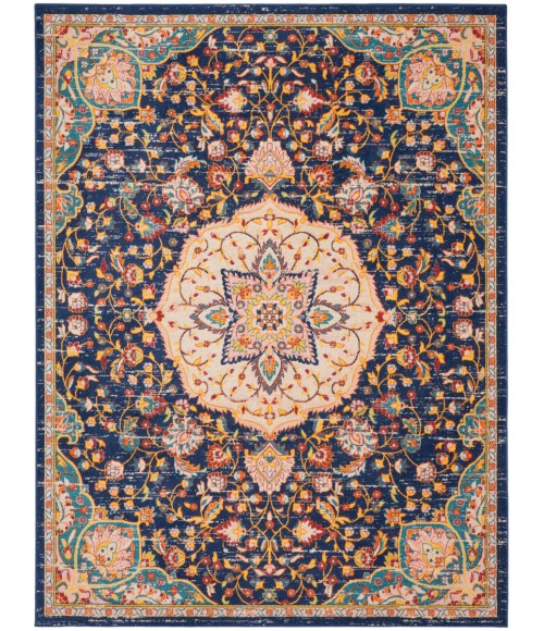 Nourison Passion Area Rug PSN22 Navy Multicolor