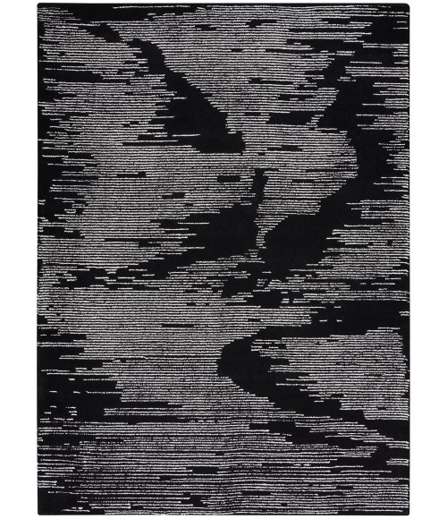 Michael Amini Ma30 Star Area Rug SMR02 Black Ivory 5'3" x 7'3"