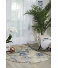 Nourison Somerset Round Area Rug ST18-Ivory/Blue