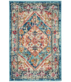 Nourison Passion - Psn23 Ivory Light Blue Area Rug 1 ft. 10 X 2 ft. 10 Rectangle