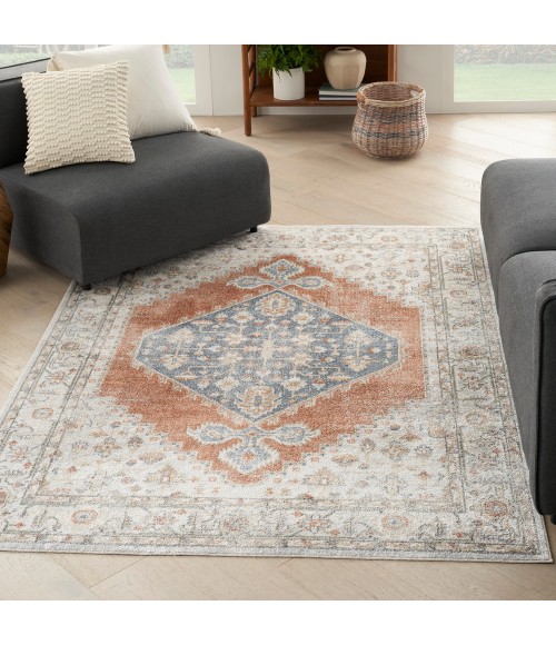 Nourison Astra Machine Washable Area Rug ASW11 Grey/Multi