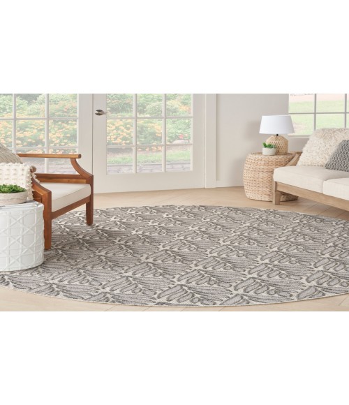 Nourison Aloha Charcoal ALH35 7’10” Round Rug