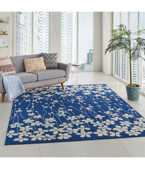 Nourison TRANQUIL Area Rug Nourison Tranquil Area Rug TRA04-Navy
