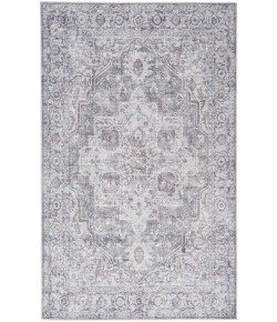 Nicole Curtis Machine Washable Series 1 Ivory Grey SR101 7 ft. 10 in. X 9 ft. 10 in. Rectangle Rug