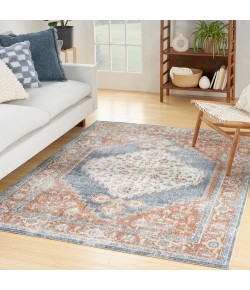 Nourison Home Astra Machine Washable ASW11 Denim Multicolor 5 ft. 3 in. X 7 ft. Area Rug