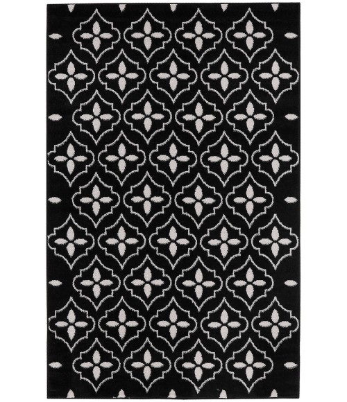 Nourison Home Nourison Essentials Black Ivory NRE04 4 ft. X 6 ft. Rectangle Rug