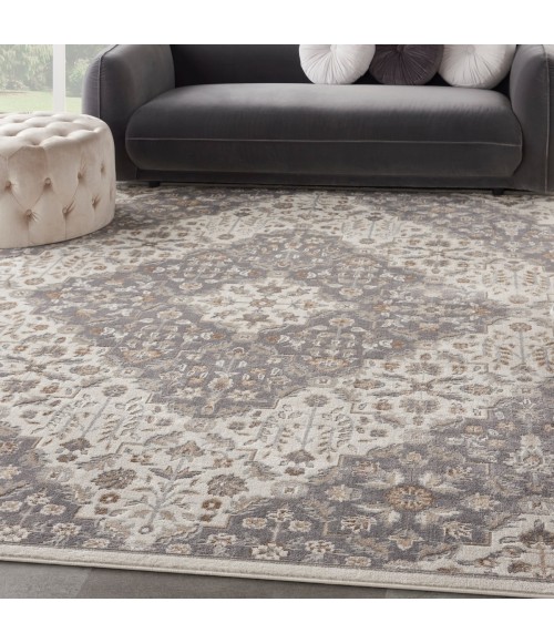 Nourison Elation Area Rug ETN08 Ivory Grey 7'10" x 9'10"