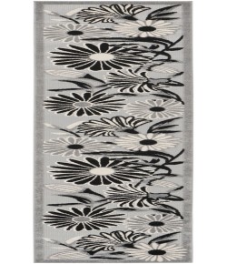 Nourison Home Aloha ALH33 Black White 2 ft. 3 in. X 12 ft. Area Rug