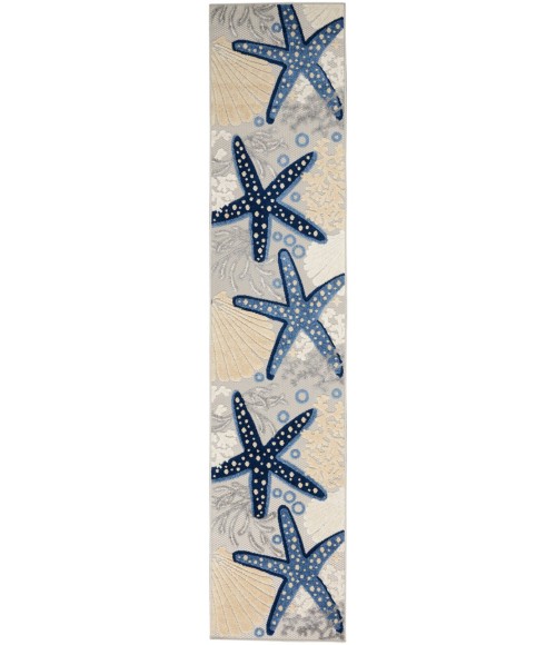 Nourison Aloha Area Rug ALH24-Blue/Grey