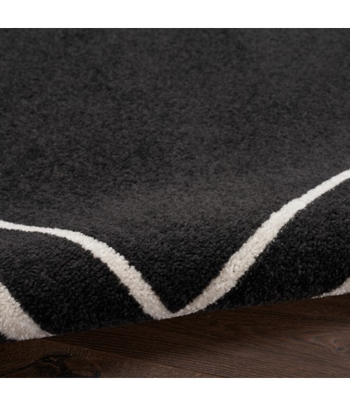 Nourison Home Nourison Essentials Black Ivory NRE02 7 ft. X 10 ft. Rectangle Rug