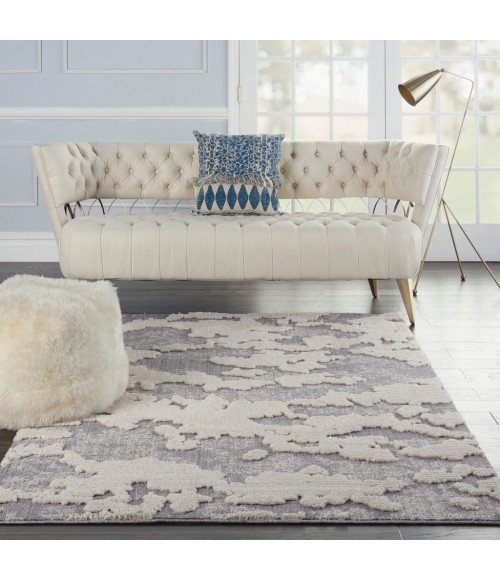 Nourison TEXTURED CONTEMPORARY Area Rug Nourison Textured Contemporary Area Rug TEC01-Ivory/Grey