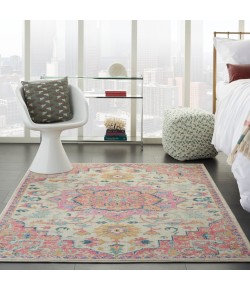 Nourison Passion - Psn25 Ivory Pink Area Rug 6 ft. 7 X 9 ft. 6 Rectangle
