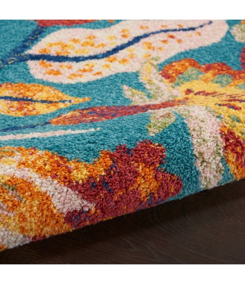 Nourison ALLUR Area Rug Nourison Allur Area Rug ALR09-Turquoise Multicolor