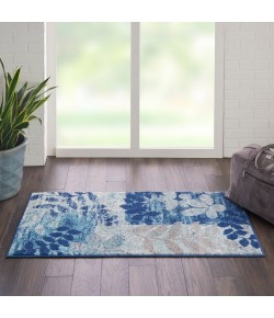 Nourison Tranquil(Traql) - Tra01 Navy Light Blue Area Rug 2 ft. X 4 ft. Rectangle