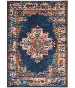 Nourison Passion - Psn03 Navy Area Rug 5 ft. 3 in. X 7 ft. 3 in. Rectangle
