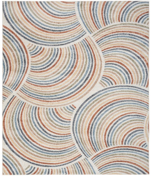 Nourison Astra Machine Washable Area Rug Nourison Astra Machine Washable Area Rug ASW08 Ivory/Multi