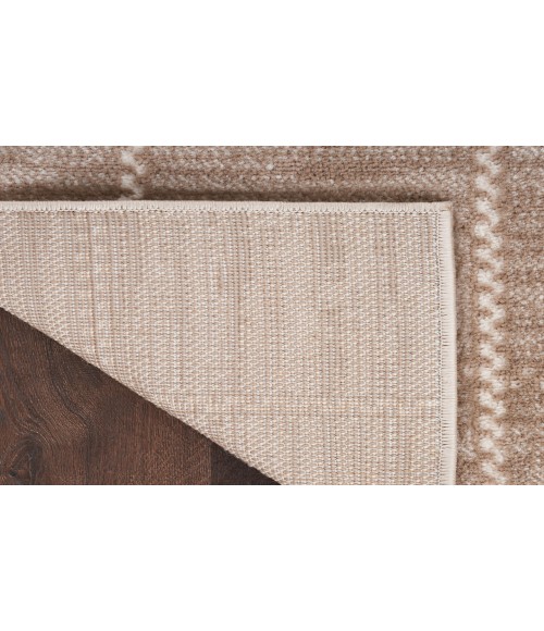 Nourison Serenity Home Mocha Ivory SRH05 5 ft. 3 in. X 7 ft. 3 in. Rectangle Rug