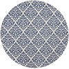 Nourison Grafix - Grf06 White Blue Area Rug 8 ft. X Round