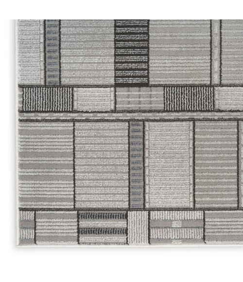 Nourison Home Nordic Black Grey NRC04 2 ft. X 6 ft. Rectangle Rug