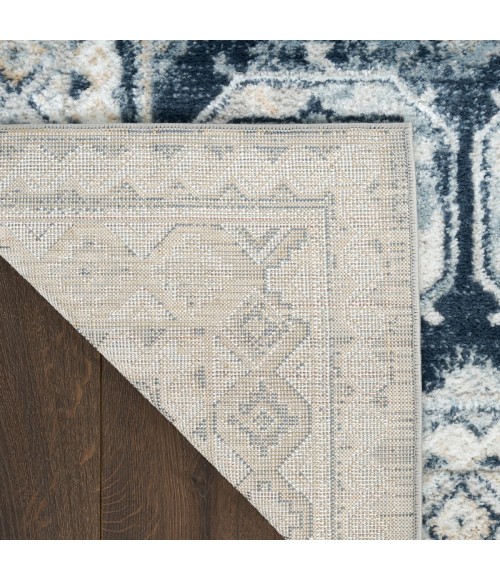 Nourison Dekor Grey Navy DEK01 2 ft. X 4 ft. Rect. Rug