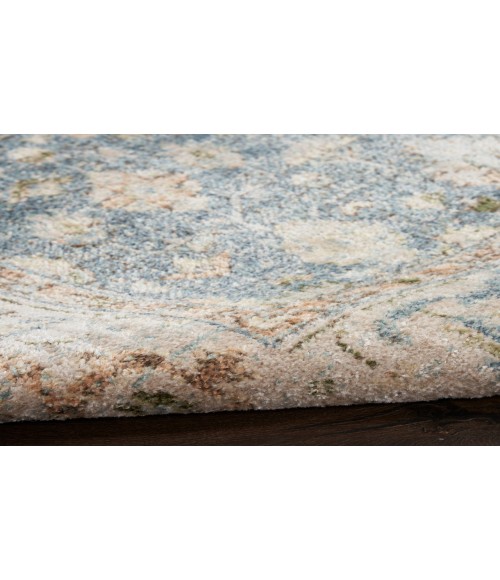 Nourison Astra Machine Washable Silver Blue ASW11 5 ft. 3 in. X 7 ft. Rectangle Rug