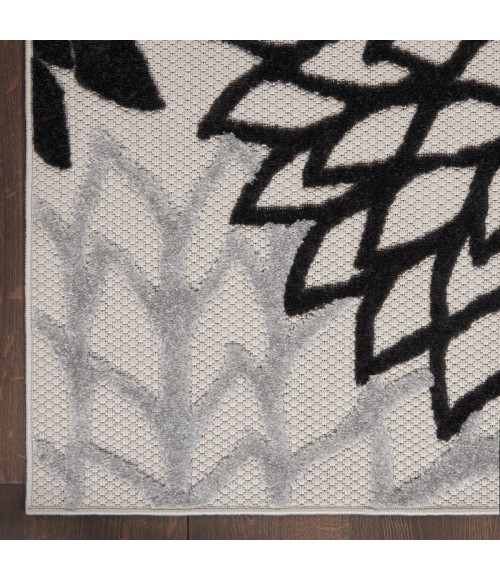 Aloha Area Rug Nourison Aloha Area Rug ALH05 Black White 12' x 15'